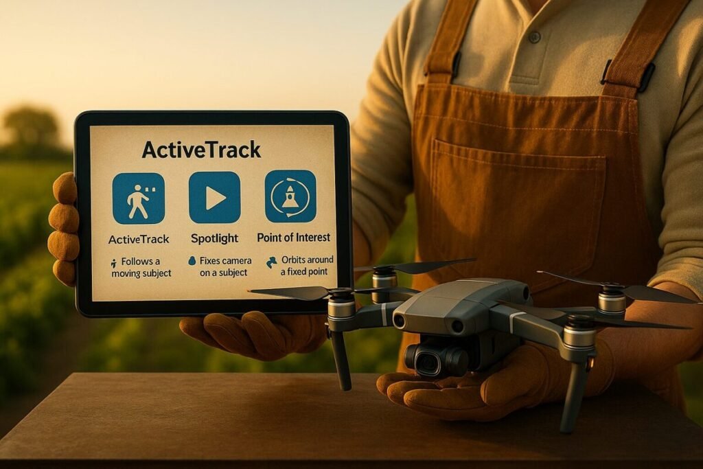 Salīdzini DJI automātiskās sekošanas režīmus – ActiveTrack, Spotlight un POI