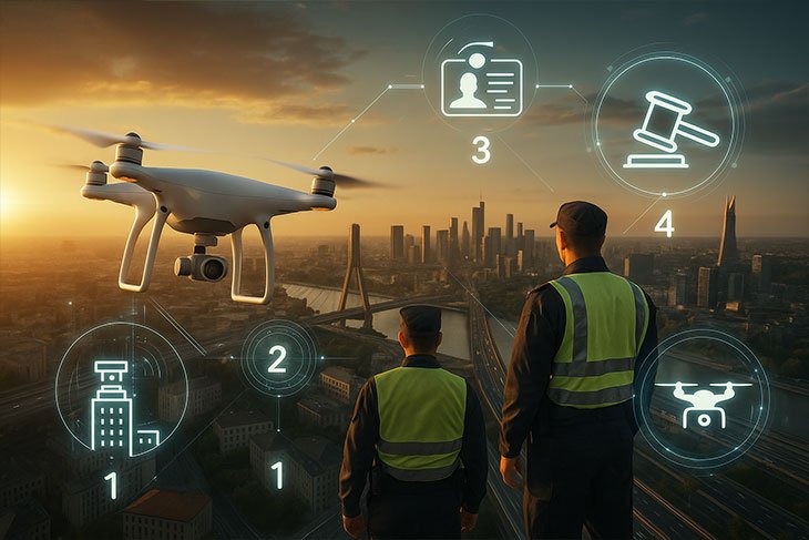 Bloga ieraksts par brīdinājumiem un naudas sodiem dronu lietotājiem Latvijā – pārkāpumu fiksēšana, operatora identificēšana, biežākās kļūdas un juridiskās sekas, kas var ietvert arī drona konfiskāciju.